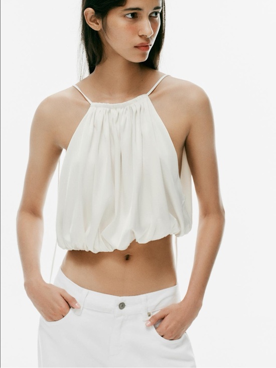 Zara Tops - zara Cream Bubble Hem Women's top